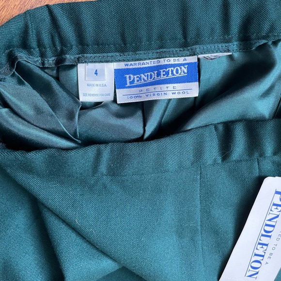 New Pendleton USA Wool Dark Green Skirt 4 P - Picture 8 of 16